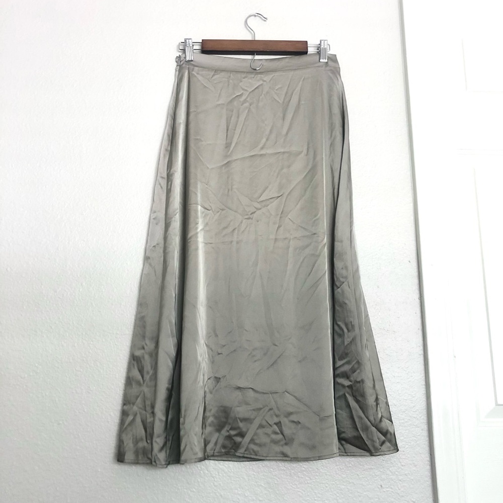 NWOT Double Zero Neutral Satin A-Line Maxi Skirt – Elegant Women’s Skirt